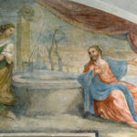 Scena spotkania Chrystusa z Samarytanką przy studni – fresk z bocznej ściany refektarza